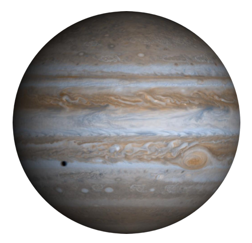 The largest planet in the solar system: Jupiter